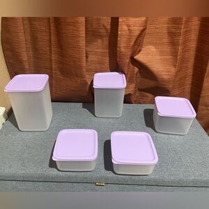 Brand new Tupperware square canister set